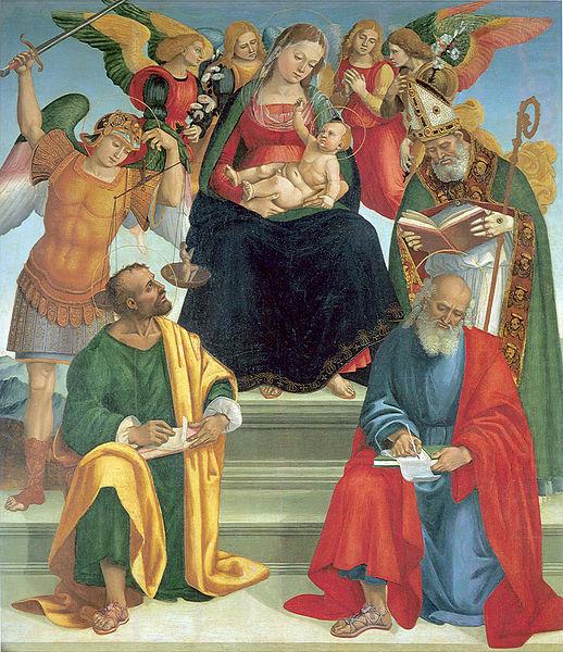 Luca Signorelli Madonna and Child with Saints and Angels Luca Signorelli china oil painting image